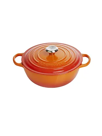 LE CREUSET | Familientopf  28cm La Marmite SIGNATURE Azure | orange